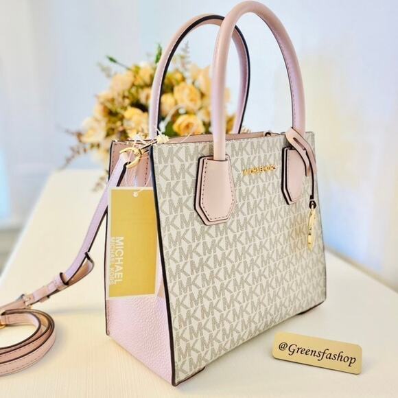 Michael Kors purse mercer Hope messenger crossbody bag pink - Picture 3 of 12